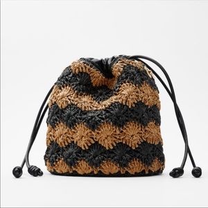 Zara woven bucket bag